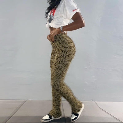 Scratchy Leopard Pants - Chic Affair